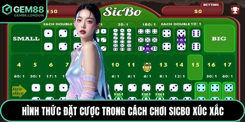 Hình thức đặt cược trong cách chơi sicbo xúc xắc